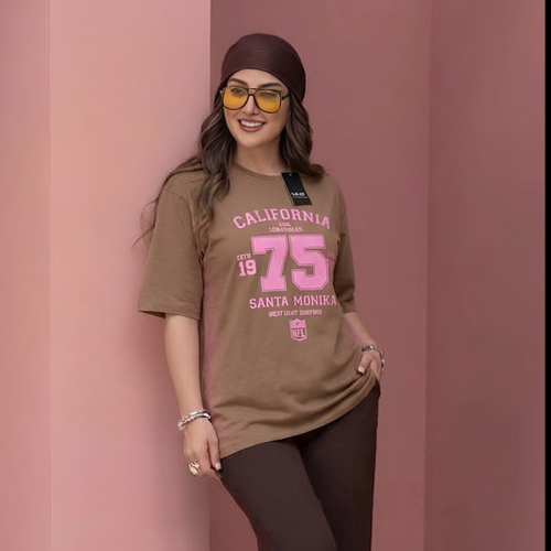 تیشرت زنانه مدل نخ پنبه فری سایز 36 تا 44