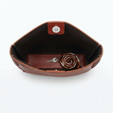 کیف زنانه دوشی مدل قفلی چرم عسلی استایل دانشجویی