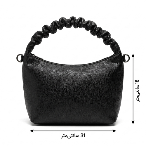 کیف زنانه دوشی مدل تک زیپ چرم بند دار دوشی