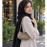 کیف زنانه دوشی مدل تک زیپ چرم بند دار