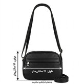 کیف زنانه دوشی مدل دو زیپ چرم مشکی